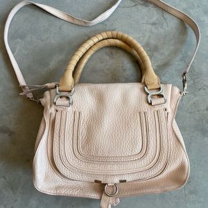 Chloe leather purse small grain calfskin pink